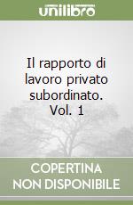 Il rapporto di lavoro privato subordinato. Vol. 1