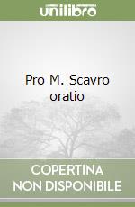 Pro M. Scavro oratio libro