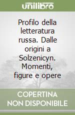 Profilo della letteratura russa. Dalle origini a Solzenicyn. Momenti, figure e opere libro