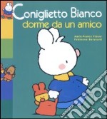 Coniglietto Bianco dorme da un amico libro