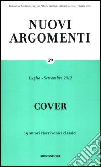 Nuovi argomenti. Vol. 59: Cover libro