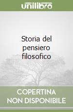 Storia del pensiero filosofico libro