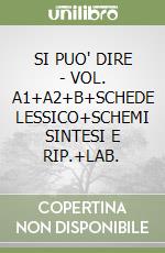 SI PUO' DIRE - VOL. A1+A2+B+SCHEDE LESSICO+SCHEMI SINTESI E RIP.+LAB. libro