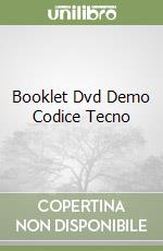 Booklet Dvd Demo Codice Tecno libro