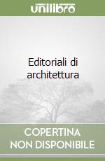 Editoriali di architettura libro