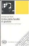 Critica della facoltà di giudizio libro