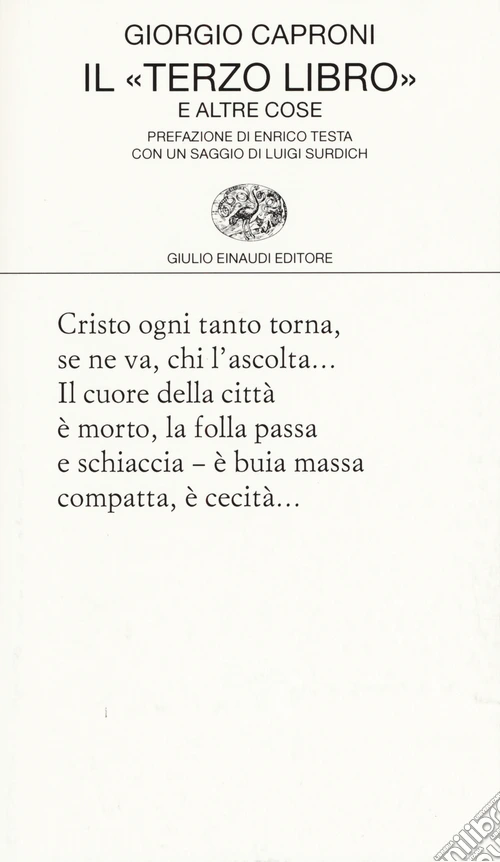 Il «terzo libro» e altre cose
