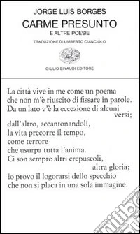 Carme presunto e altre poesie libro