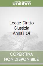 Legge Diritto Giustizia Annali 14 libro