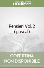 Pensieri Vol.2 (pascal) libro