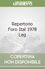 Repertorio Foro Ital 1978 Leg libro