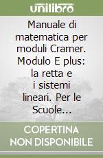 Manuale di matematica per moduli Cramer. Modulo E plus: la retta e i sistemi lineari. Per le Scuole superiori libro