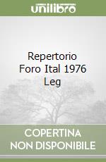 Repertorio Foro Ital 1976 Leg libro