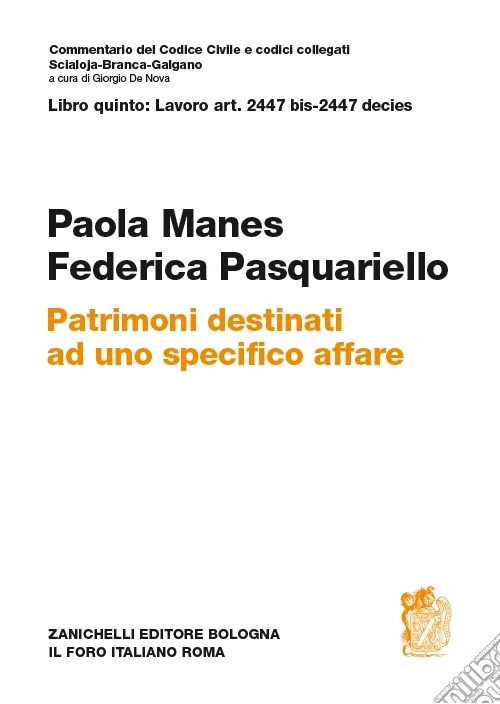 Patrimoni destinati ad uno specifico affare. Artt. 2447 bis-2447 decies
