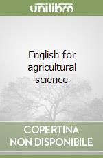 English for agricultural science libro