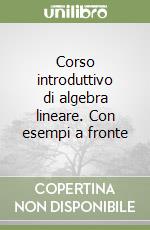 Corso introduttivo di algebra lineare. Con esempi a fronte libro