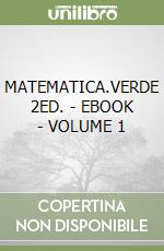 MATEMATICA.VERDE 2ED. - EBOOK - VOLUME 1 libro