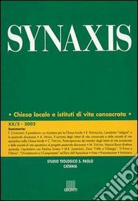 Quaderni di Synaxis. Vol. 20/2 libro