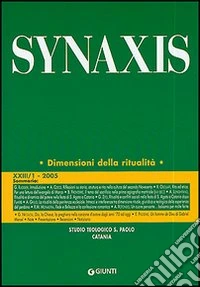 Quaderni di Synaxis. Vol. 23/1