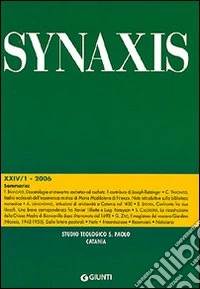 Quaderni di Synaxis. Vol. 24/1 libro