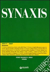 Quaderni di Synaxis (25/1) libro