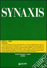 Quaderni di Synaxis. Vol. 25/1
