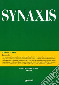 Quaderni di Synaxis. Vol. 26/1 libro