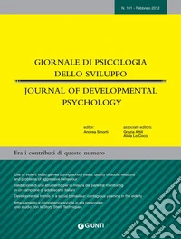 Giornale di psicologia dello sviluppo. Febbraio-Marzo 2012. Ediz. italiana e inglese. Vol. 101 libro