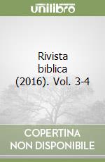 Rivista biblica (2016). Vol. 3-4 libro