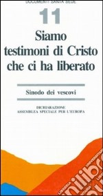 Siamo testimoni di Cristo che ci ha liberato. Dichiarazione libro