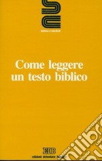 Come leggere un testo biblico libro