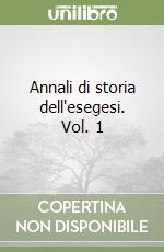 Annali di storia dell'esegesi. Vol. 1 libro