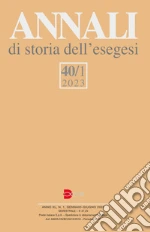 Annali di storia dell'esegesi (2023). Vol. 40 libro