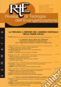RTE Rivista di teologia dell'evangelizzazione. Supplemento (2020). Vol. 47 libro