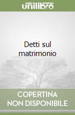 Detti sul matrimonio libro