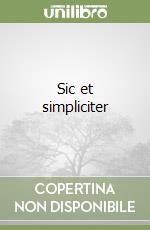 Sic et simpliciter libro