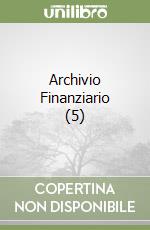 Archivio Finanziario (5) libro