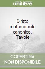 Diritto matrimoniale canonico. Tavole