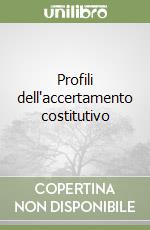 Profili dell'accertamento costitutivo libro