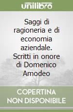 Saggi di ragioneria e di economia aziendale. Scritti in onore di Domenico Amodeo libro