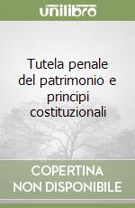 Tutela penale del patrimonio e principi costituzionali libro