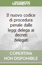 Il nuovo codice di procedura penale dalle leggi delega ai decreti delegati (1) libro