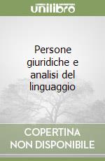 Persone giuridiche e analisi del linguaggio