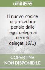 Il nuovo codice di procedura penale dalle leggi delega ai decreti delegati (6/1) libro