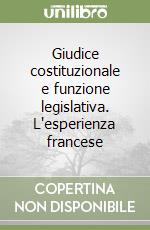 Giudice costituzionale e funzione legislativa. L'esperienza francese libro