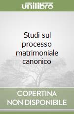 Studi sul processo matrimoniale canonico libro