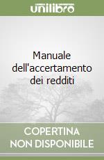 Manuale dell'accertamento dei redditi