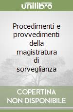 Procedimenti e provvedimenti della magistratura di sorveglianza libro