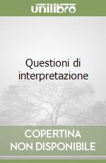 Questioni di interpretazione libro