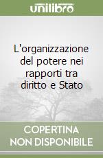 L'organizzazione del potere nei rapporti tra diritto e Stato libro